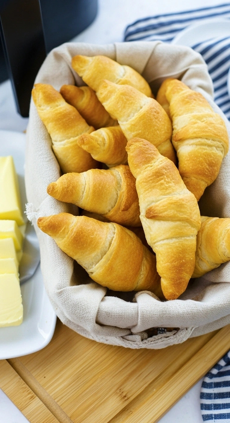 Croissants à l’Airfryer avec pâte feuilletée