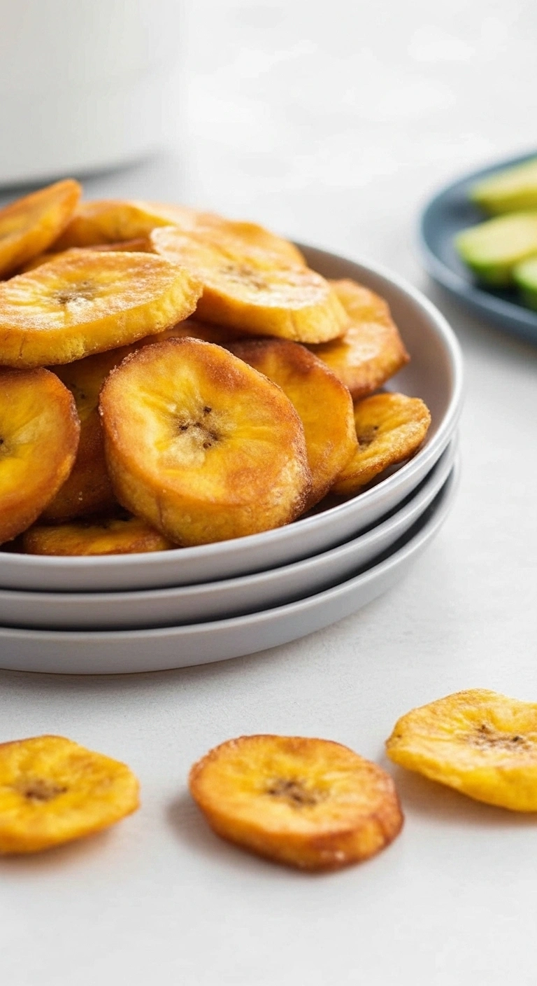 Chips de Bananes Plantain à l’Air Fryer Croustillantes et Faciles