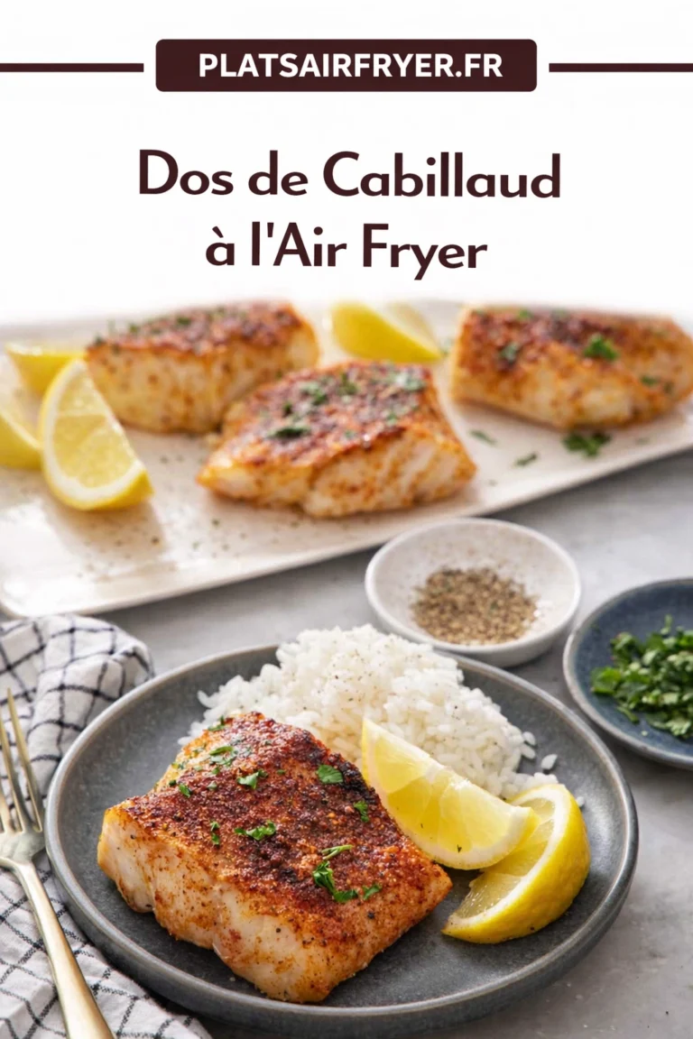 Dos de Cabillaud à l’Air Fryer fondant en 10 min