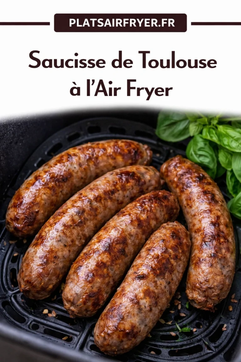Saucisse de Toulouse à l’Air Fryer  juteuse en 14 min