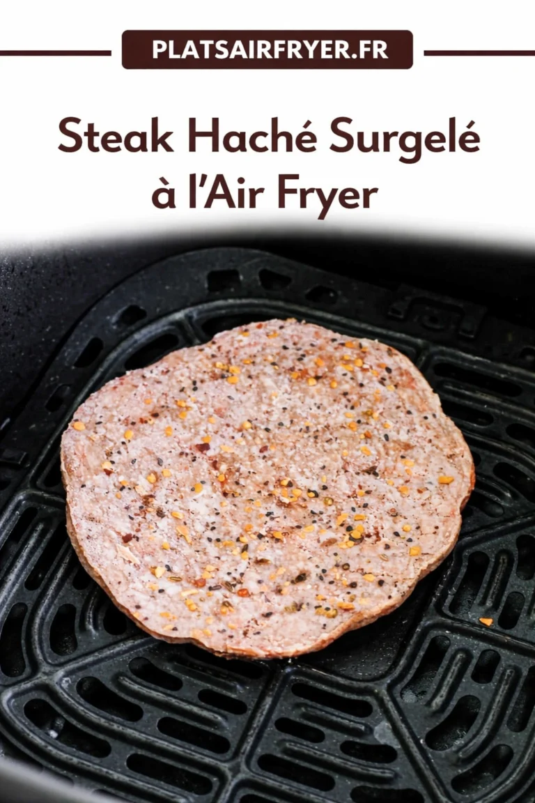 Steak Haché Surgelé à l’Air Fryer sans décongélation (200°C)